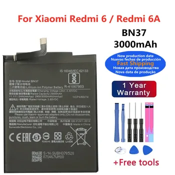 BN37 Batteria Per Xiaomi Redmi 6 /Redmi 6A Redmi6 Redmi6A Batteria Del Telefono di Alta Qualità Bateria Batterie 3000mAh + Strumenti