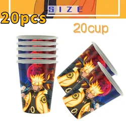 Naruto - Themed Party Supplies: Colorful Paper Cups for Kids' Birthday and Family Celebrations (CupC - 20PCS)