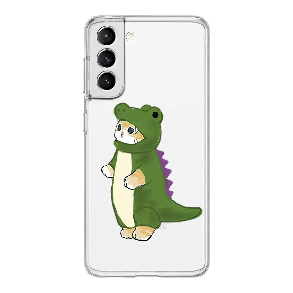 Adorable Cat Art Cartoon Silicone Clear Phone Case Cover
