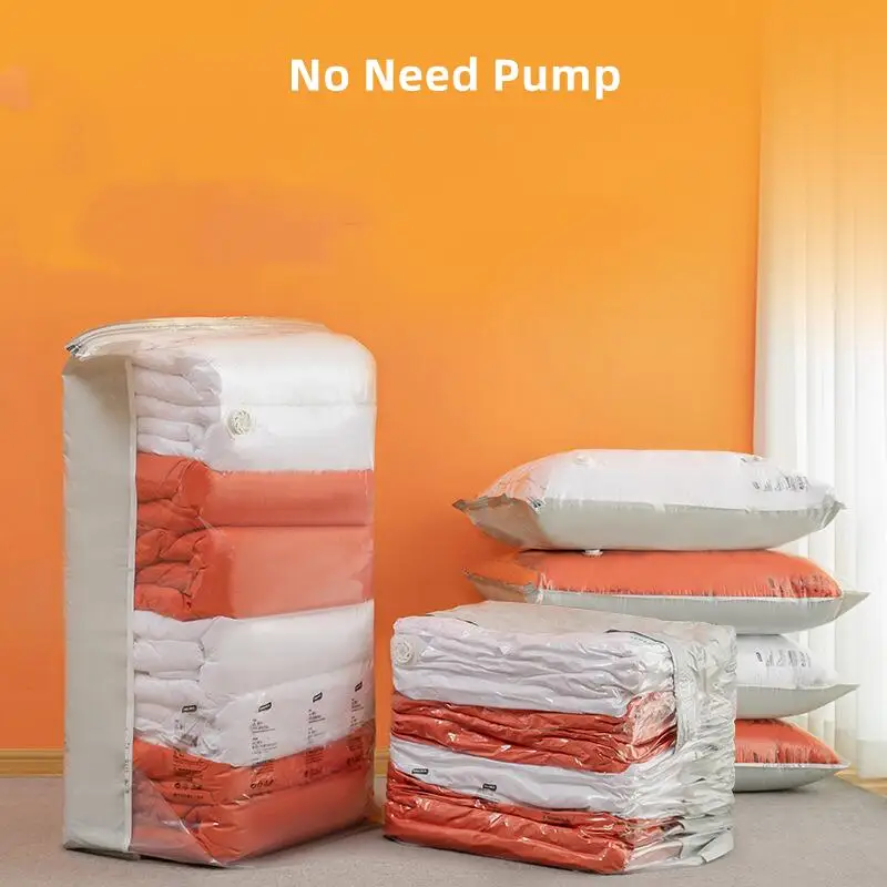 No Need Pump Vacuum Bags Large Plastic Storage Bags For Storing Clothes  Blankets Compression Empty Bag Covers Travel Accessories - Temu