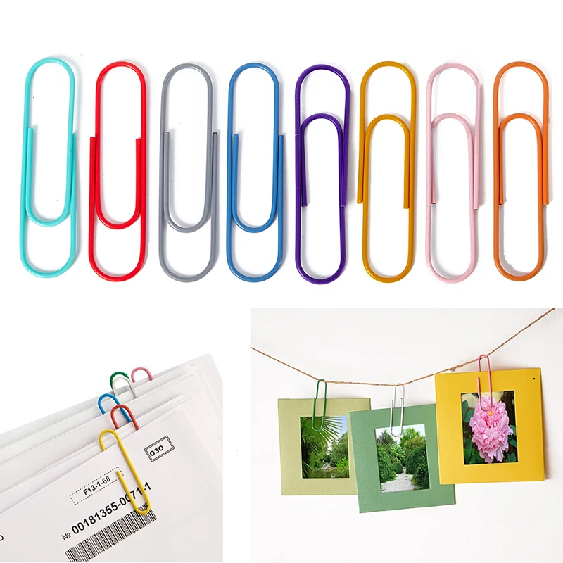 Super Large Vinyl Coated Paper Clips, 30 Pack 4 Inch Assorted Color Jumbo  Paper Clip Holders, Colorful Giant Large Sheet Holders For Files, Papers,  Of