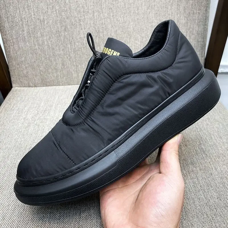 

Plush Warm Cotton Shoes for Men Fashion Lace UP Casual Male Sneakers Platform Winter Cotton Shoes Man footwear Zapatillas Hombre