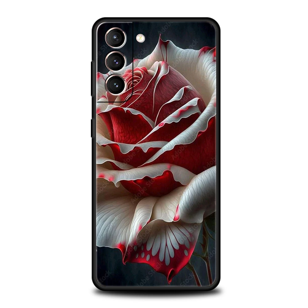 Charming Cartoon Rose Silicone Phone Case