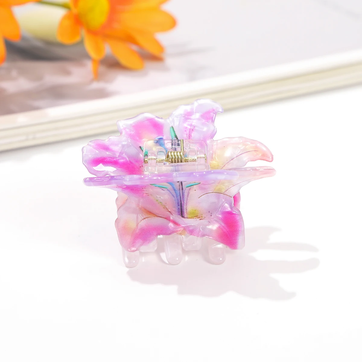 Acrylic Acetate Flower Hair Claw For Women Temperament Dopamine Style Hair Accessories Fashion Hair Clip Hair Crabs Hairpin