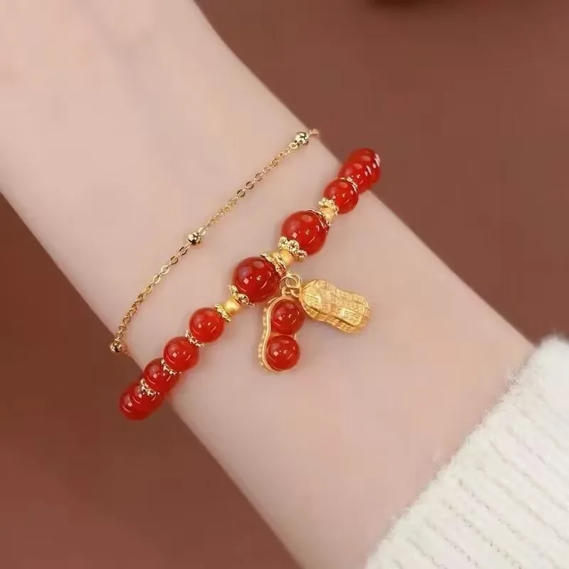 Модный новый Ins Niche Design Высококрасивый браслет с нефритовым кроликом для китайских женщин, ювелирные изделия, подарок на день рождения