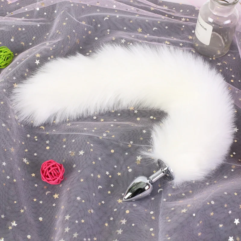 Anal Plug Mini Fox Anal Plug with Tail for Beginner Stainless Steel BDSM Game Cosplay for Woman Couple Men