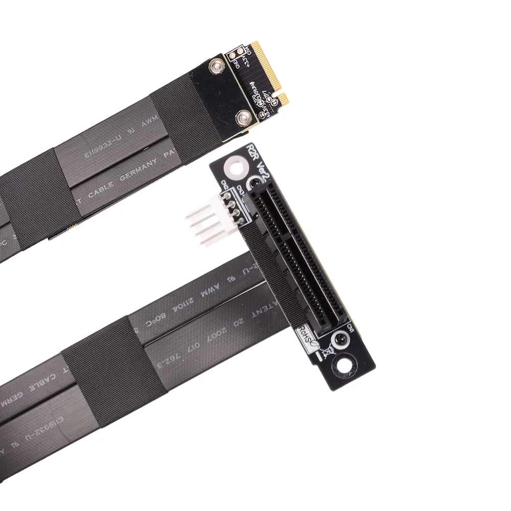 PCIe x4 3.0 연장 케이블, PCI 익스프레스 4x-M.2 NVMe M 키 2280 라이저 카드 Gen3.0 연장 라인, R42SF, R42SL, R42SR, 32G/bps