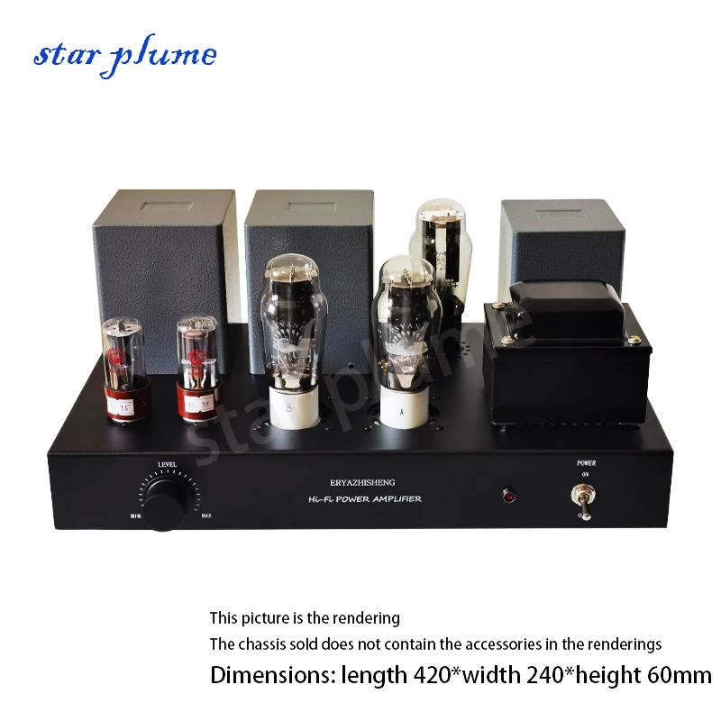 (420*240*60mm) Iron Power Amplifier Case Electro Tube2A3/300B/KT88/EL34 Single-ended Vacuum Tube Amplifier Chassis Shell DIY Box