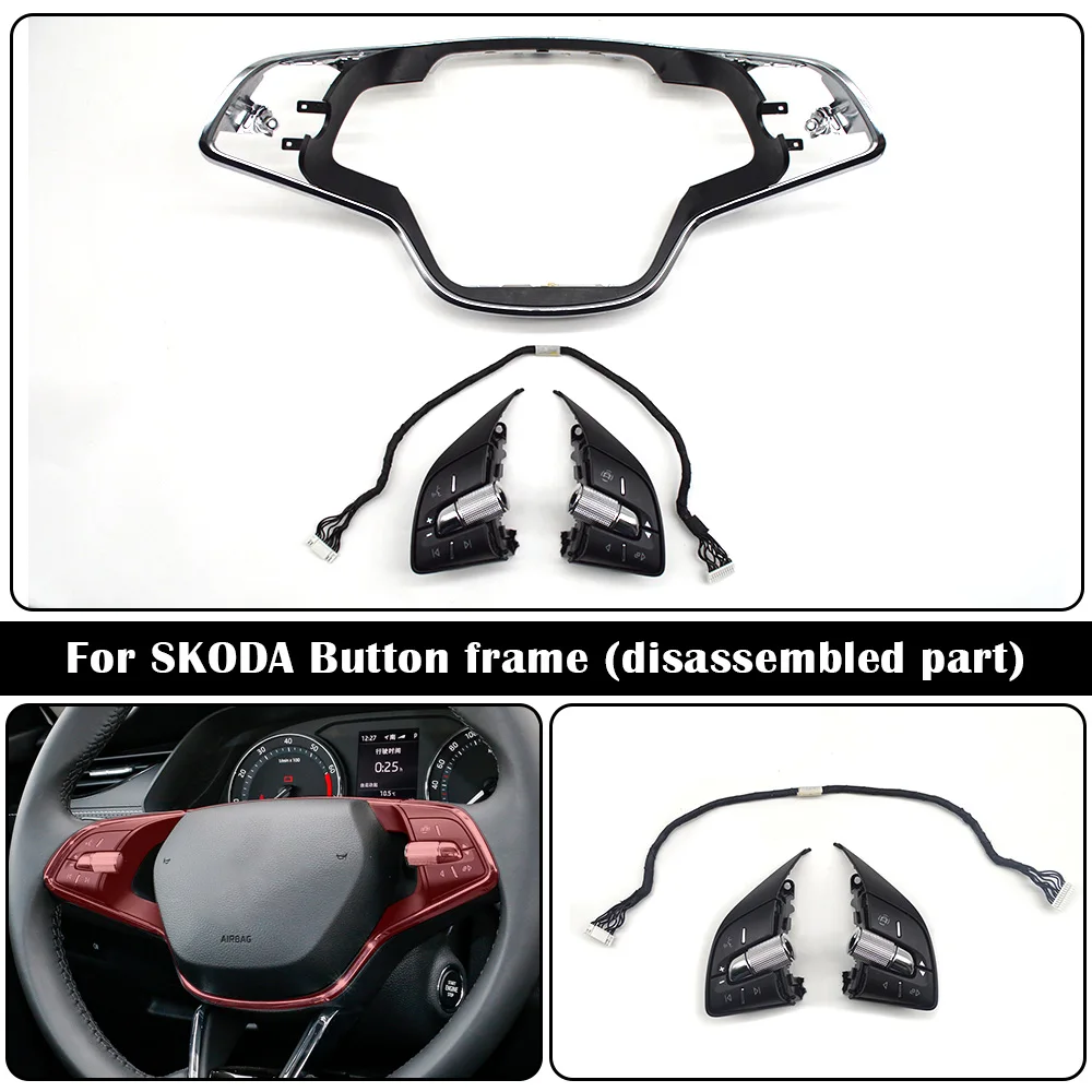 

For Skoda Octavia PRO Steering Wheel Button and Frame
