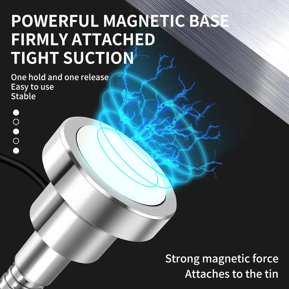 12W LED Machine Tool Light Magnetic Base 300/400/500mm Flexible Gooseneck Industrial Bright Garage Lighting desk lamp led work light garage lights