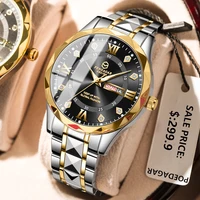 PENGAGAR Luxury Man Watch 30ATM Waterproof Chronograph Luminous Men's Wristwatch Stainless steel Men Quartz Watches Casual Clock