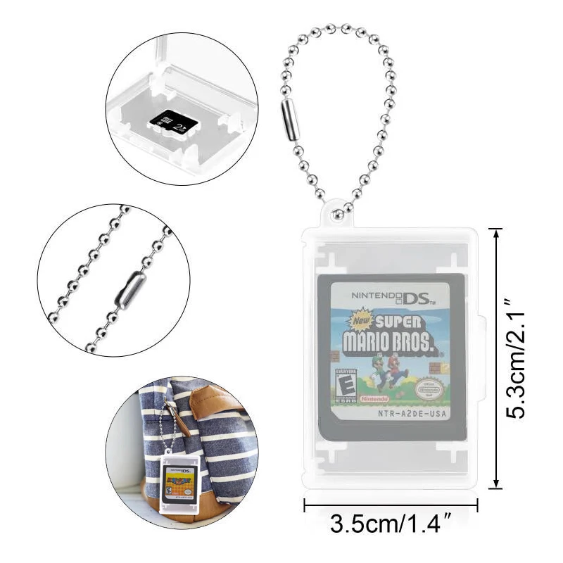 For Nintendo DS Game Keychain Case NDSI Cartridge Storage Mini