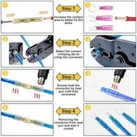 ชุดขั้วต่อสายไฟแบบหดด้วยความร้อน 480 ชิ้น ชุดขั้วต่อไฟฟ้าแบบกันน้ำ ขั้วต่อแบบต่อประกบ ขั้วต่อแบบสเปด ขั้วต่อแบบแหวน ขั้วต่อแบบประกบ 5