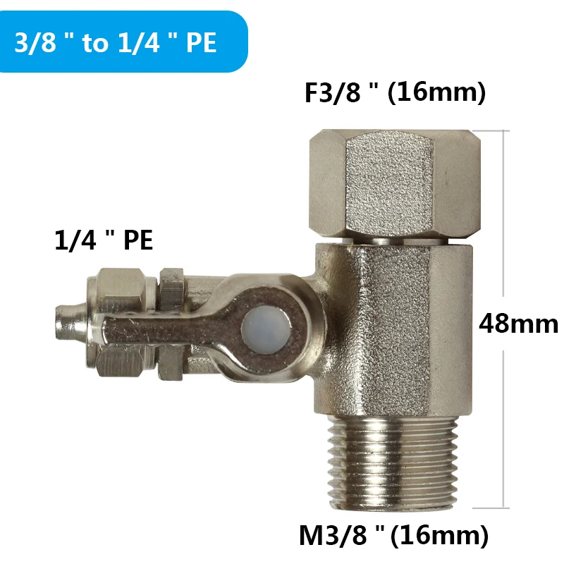 3/8" Stainless Steel Water Supply Tee Adapter - Quick Connect For RO Filters & Refrigerator Lines
