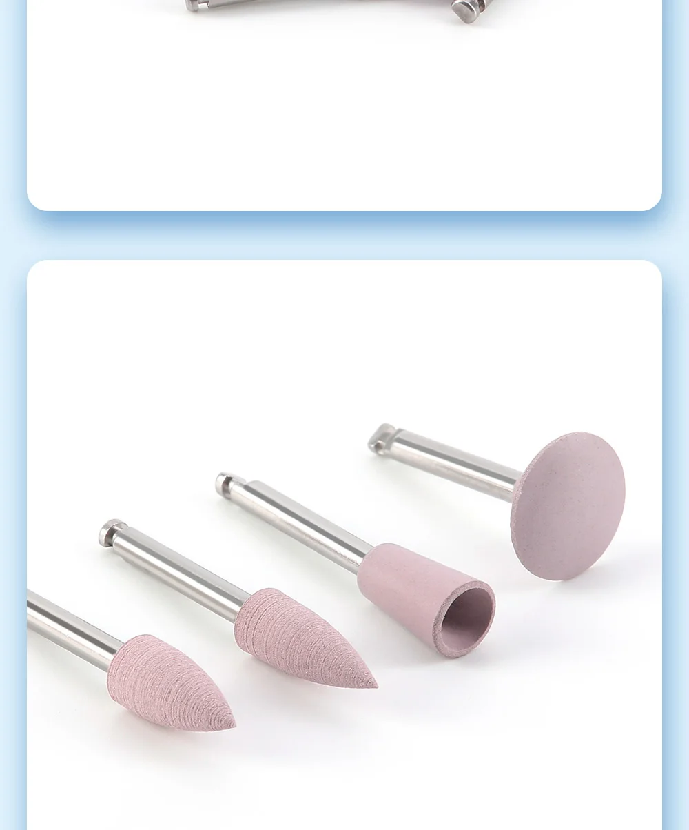 AZDENT Dental Silikon-Schleifköpfe, Porzellan-Finishing, Polieren, Zahnpolierer, 2,35 mm, für Handstück mit niedriger Geschwindigkeit, Zahnmedizin-Werkzeug – Detail 9