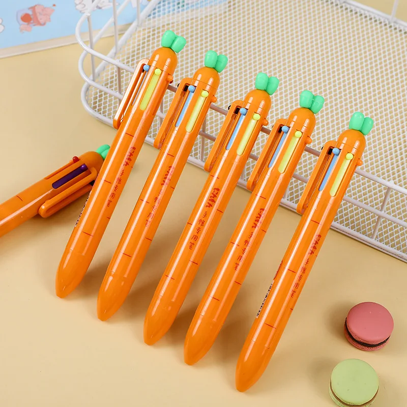 

36 pcs/lot Creative Carrot 6 Colors Ballpoint Pen Cute 0.7MM Ball Pens Material Office School Writing Supplies