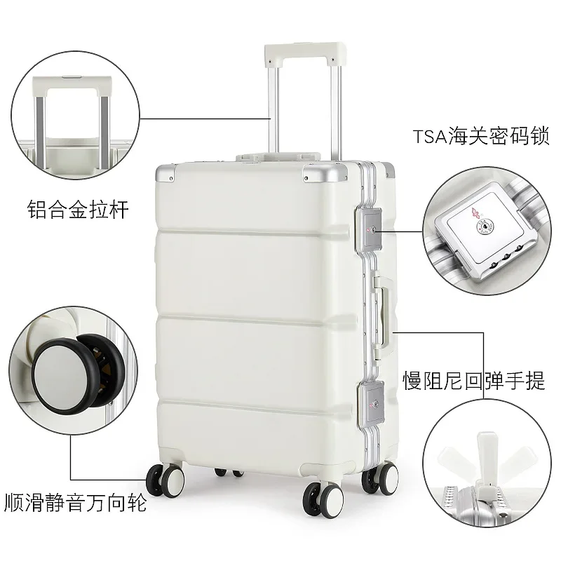 （001）Suitcase large capacity trolley case 28 inch suitcase universal wheel boarding case leather case