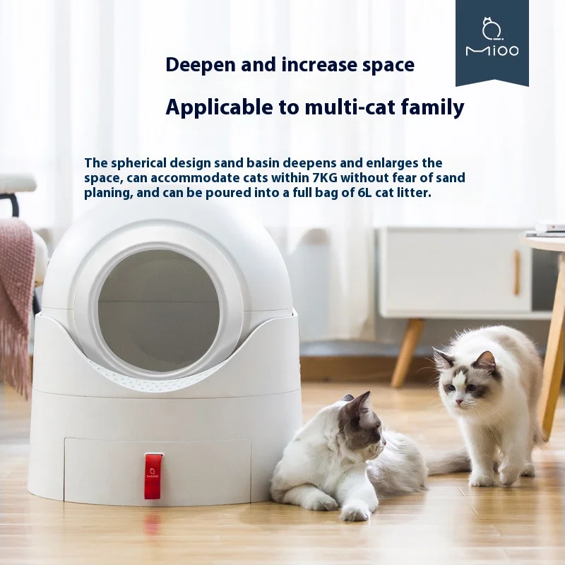 2024 Cat Litter Box Super Large Closed Cat Litter Box Semi-Closed Semi-Automatic Cat Toilet Odor Insulation And Anti-Sand