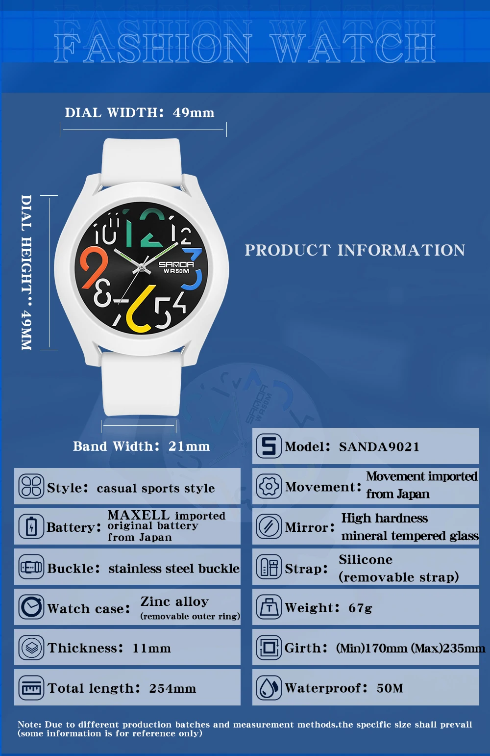 2023 Watch Silicone Strap Waterproof Sanda 9021 Watch Creative Simple Girls Watch New Fashion Red Casual Quartz Clock