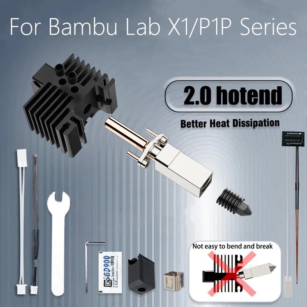 Zimple - V3.0 Hotend pour Bambu Lab - Série X1 - Kit Fit Thermistor & Heater main image 1