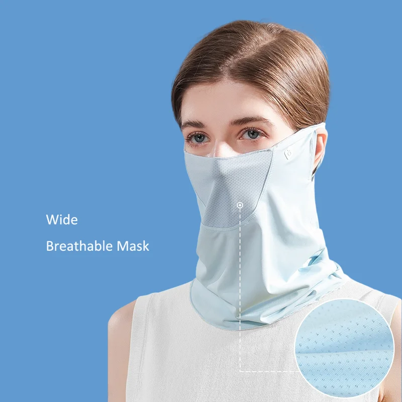 1pc Women's Breathable Neck Gaiter Face Mask Balaclava With Ear Loop Filter Dust Mask Scarf for Summer Outdoor Running/Sports