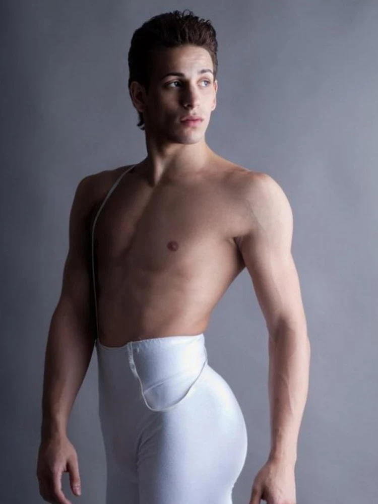 One Piece Black Tank Unitard Men Ballet Sleeveless Full Body Tight Jumpsuit Unitards Dance Costume suspenderss Unitards Bodysuit ballet leotard dance leotard