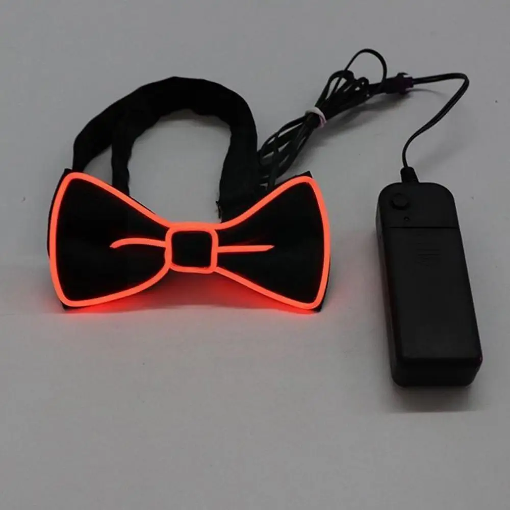

Costume Party Performance Props Strap Clip Tie Suspenders Set Luminous Bow Tie LED Suspenders Clips Hanging Pants Clip