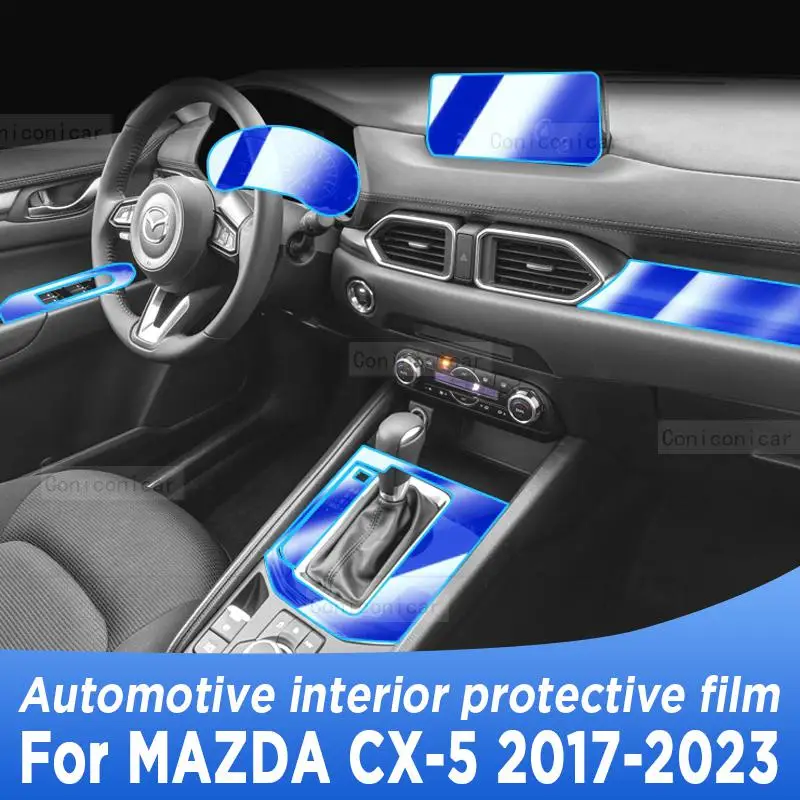 

For MAZDA CX-5 2017-2023 Gearbox Panel Navigation Screen Automotive Interior TPU Protective Film Cover Anti-Scratch Accessories