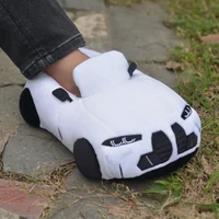 10 COLORS Vehicle Shape Plush Slippers Women Men Cartoon Car Warm Soft House Shoes Birthday Party Indoor Slipper