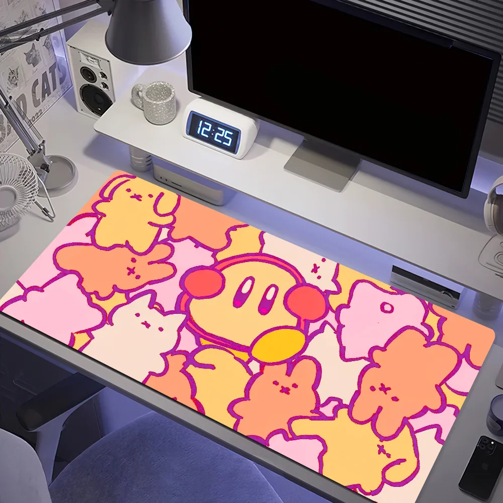 Kawaii K-Kirbys Large PC Mouse Pad For Non-Slip Gaming Laptops Gamer Carpet Keyboard Mat Desk Protector 2