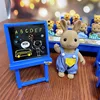 1/12 DIY  Simulation Forest Rabbit Animal Family Dollhouse Critters School Desk Toy Role Play for Kids Birthday Gift For Girls 2