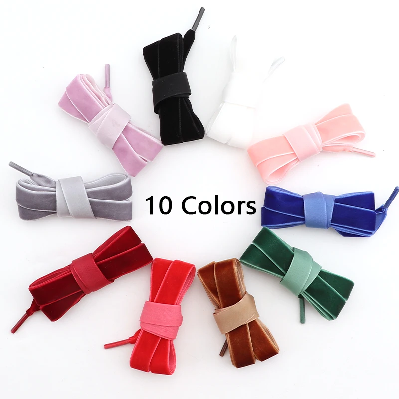 1 Pair Velvet Silk Shoelaces Satin Ribbon Flat Shoelaces Rubber Band for Shoes Laces for Sneakers 100/120/140/160CM Accessories shoe laces shoe accessories