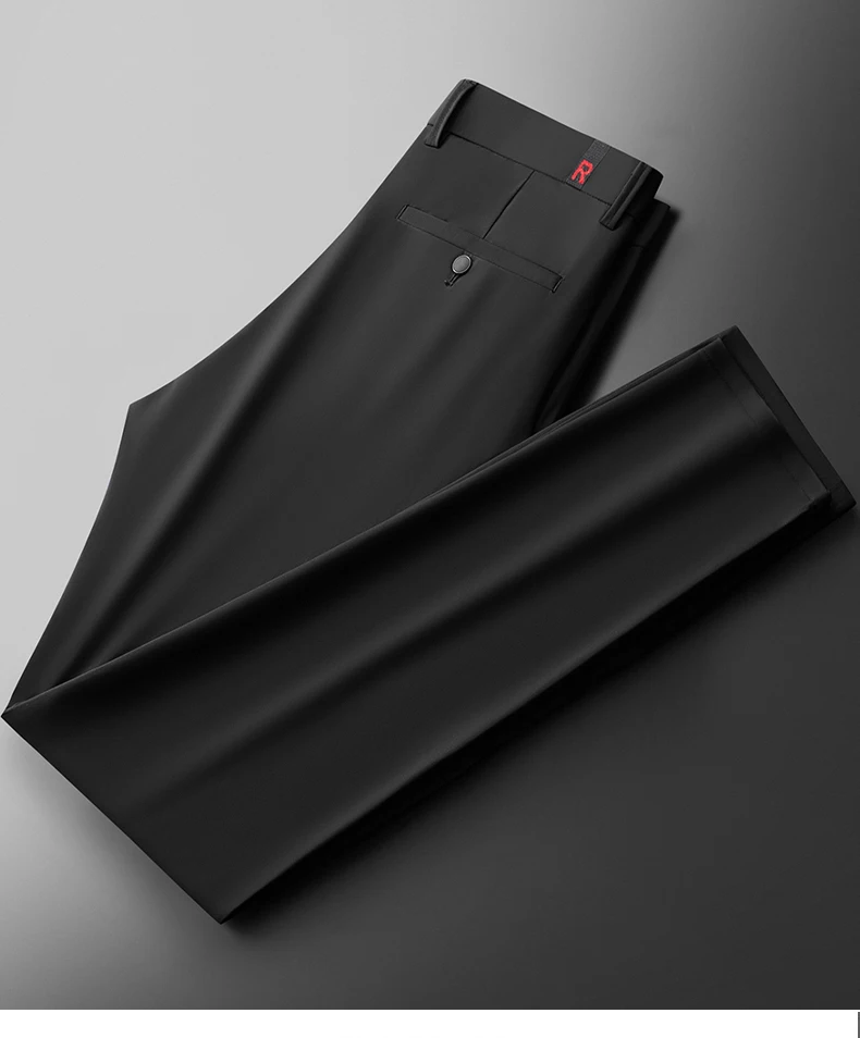 2024 neue Dünne Männer Marke Business Casual Anzug Hosen Gerade Dünne Weiche Stoff Hosen Frühling Sommer Elegante Beliebte Männliche Kleidung – Detail 9