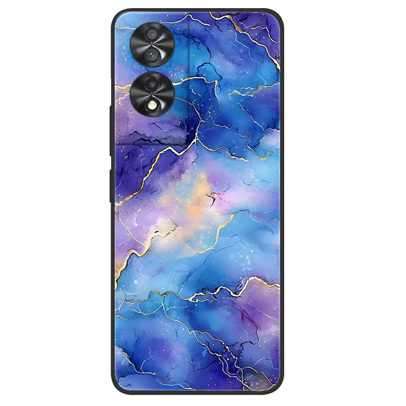 Elegant Marble Soft Matte Silicone Phone Case - Full Coverage Design, 6.78''