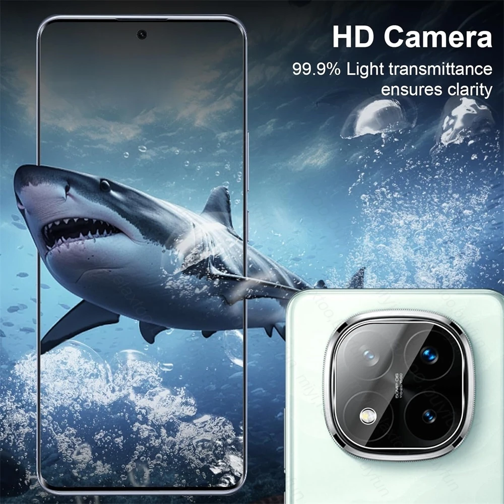 Premium 2-Pack Clear 3D Curved Tempered Glass Camera Lens Protector Case