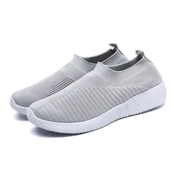 Premium Women's Slip-On Loafers - High-Quality Vulcanized Sneakers - 35 (1926Grey)