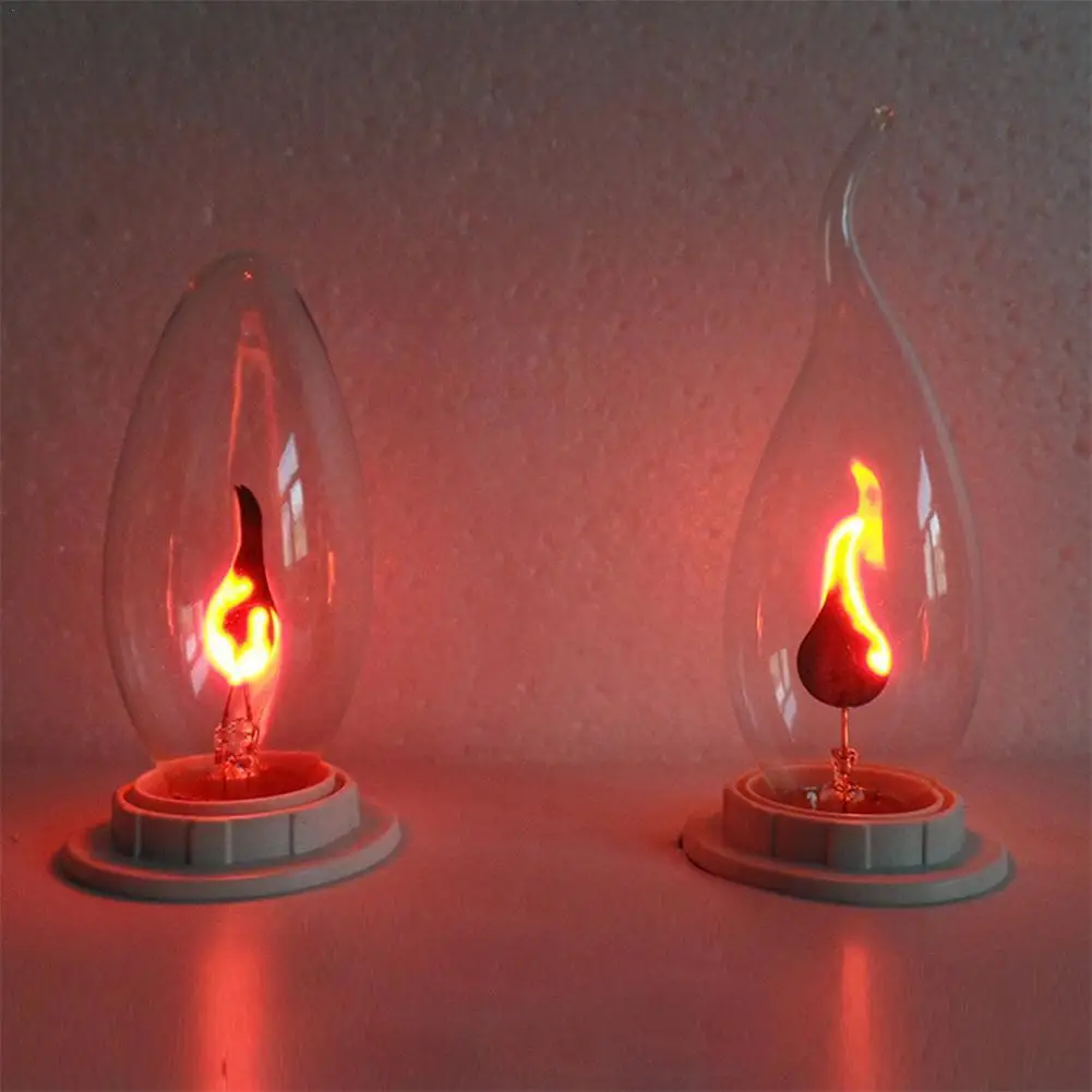 

3W Vintage Edison Led Candle Light Bulb E14 E27 Candle Ampoule Light Effect Flame Lighting Decoration Bulb 220V Home H1Z0