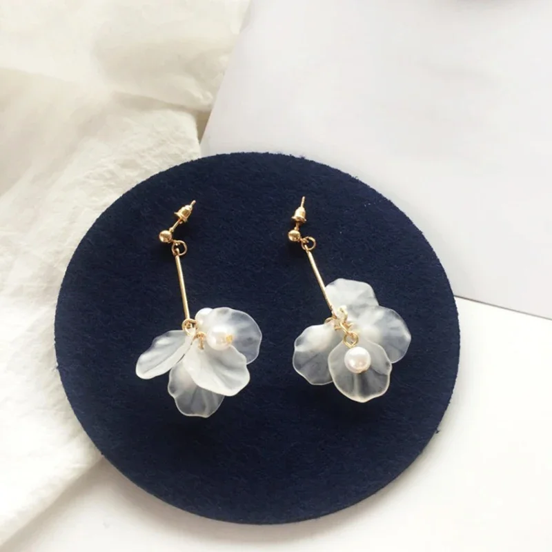 Dangle earrings drop earrings flower earrings long earrings crystal earrings New flower handmade bohemia boho earrings women fashion long hanging earrings crystal female wedding earings party jewelry