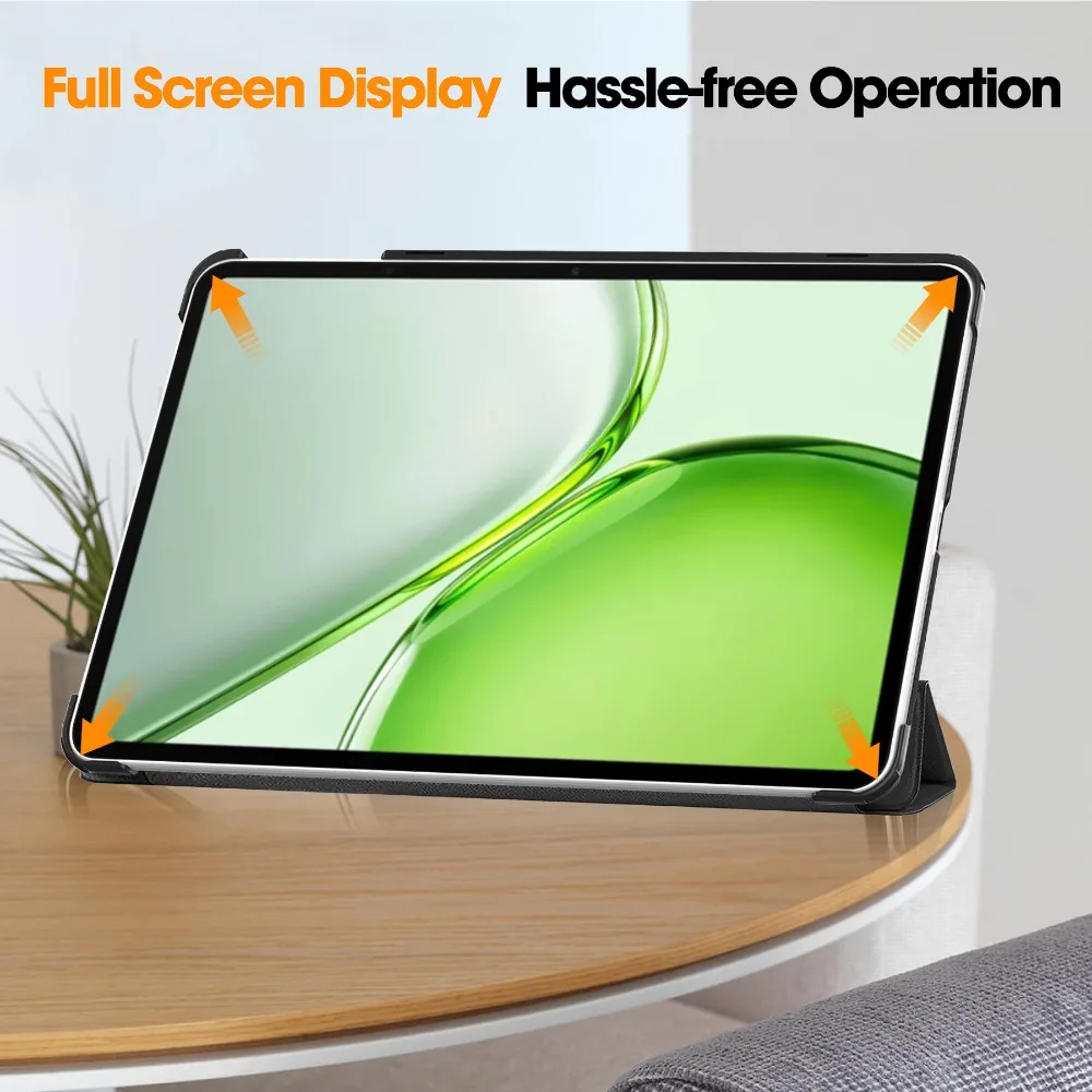 Premium Tri-Fold Stand Tablet Cover with Hard Back Coque