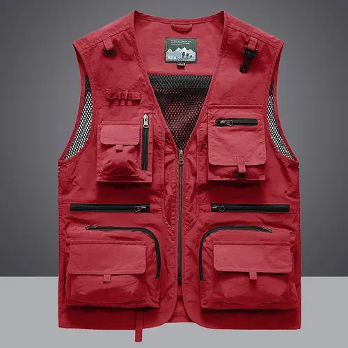 Summer Men Tactical Hiking Fishing Vest Multi-pocket Photographer Waistcoat Outdoor Leisure Male Thin Cargo Jacket Vests S-6XL - Image 6