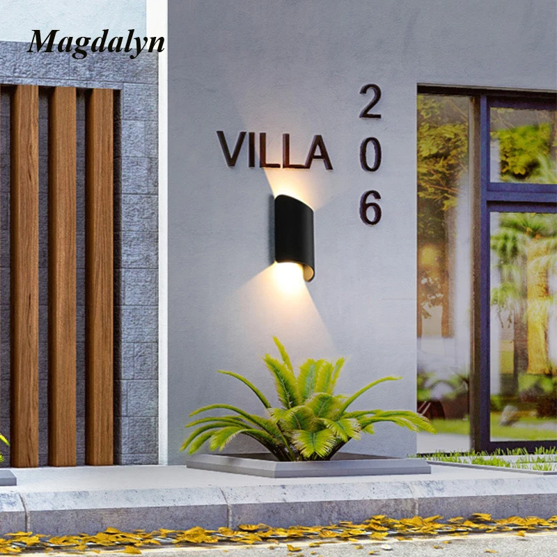 Magdalyn Waterproof Outdoor Lighting Led Wall Light Home Decor Porch Building Interior Fixtures Simple Design Modern Patio Lamp unique back rest recliner design creative patio minimalist indoor office chairs industrial poltrona relax living room furniture