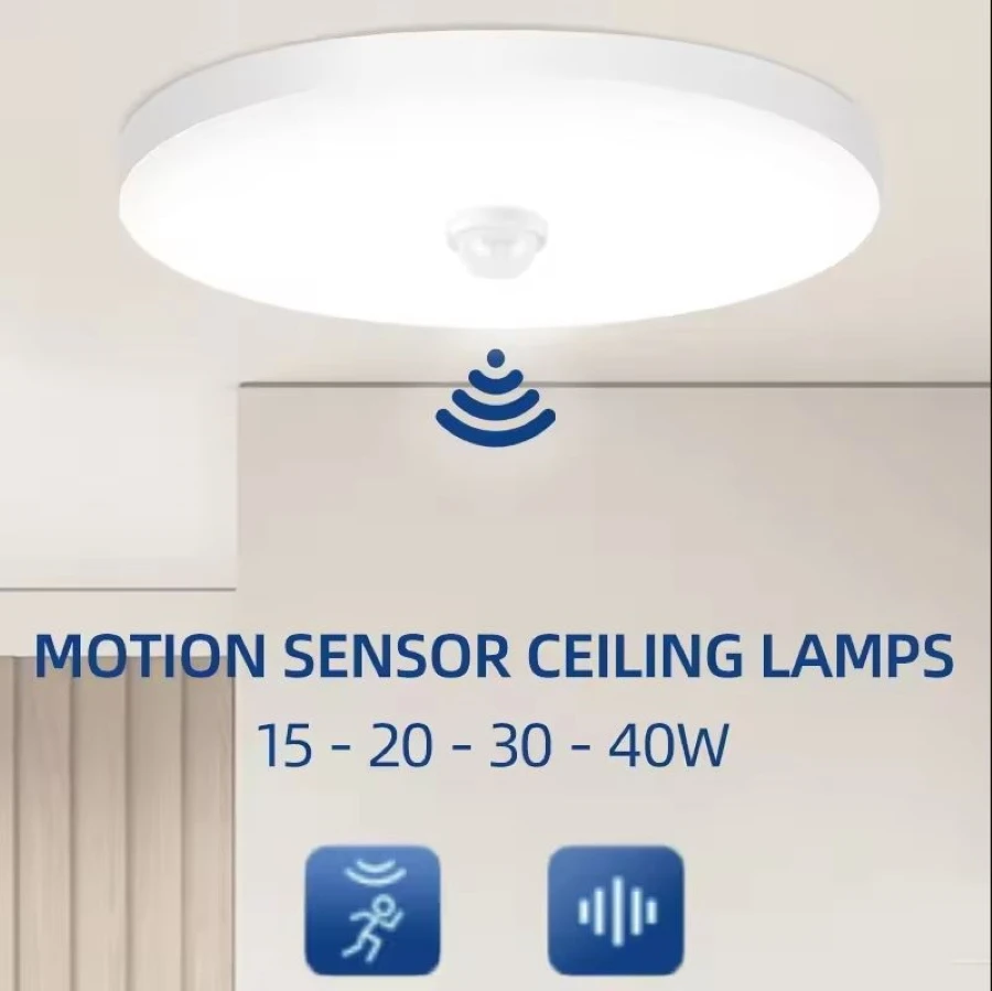 Motion-Activated Ceiling Light for Hallways and Balconies