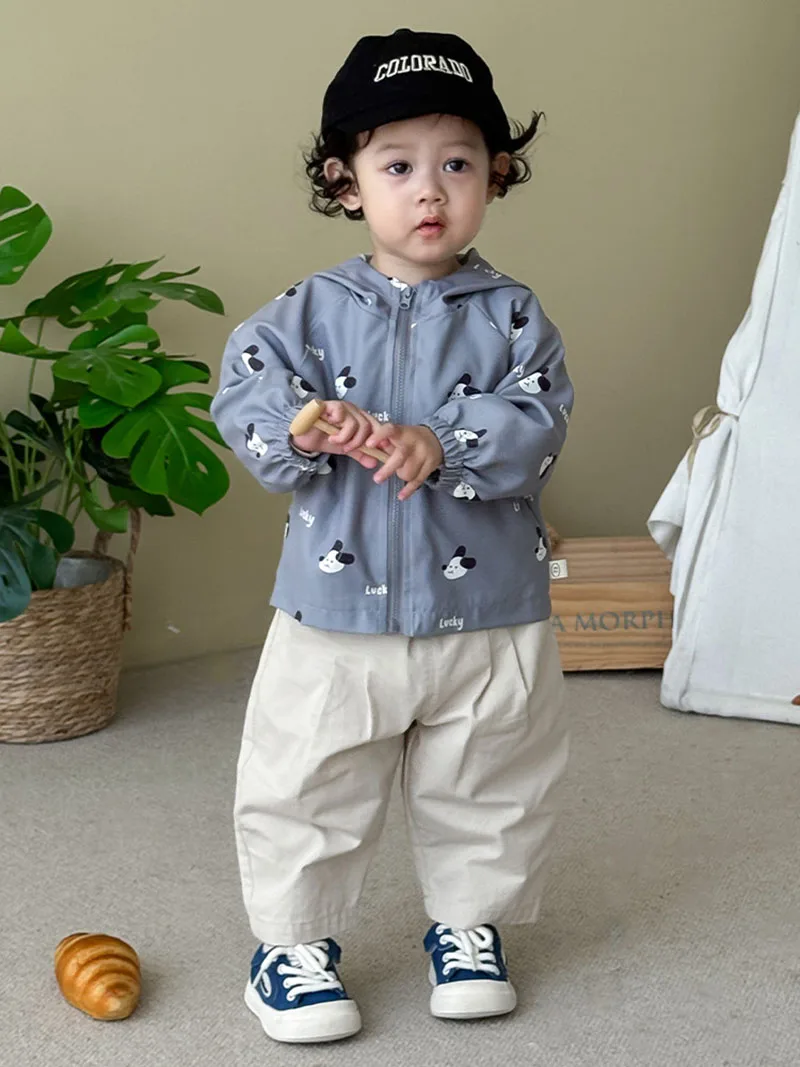 Autumn Kids Cartoon Coat Hooded Soft Jacket