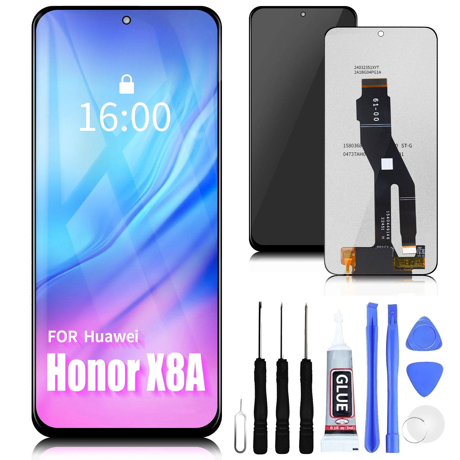 

6.7" For Honor X8A LCD Display Touch Screen Digitizer Assembly For Honor X8A CRT-LX1 CRT-LX2 CRT-LX3 Screen Replacement Part