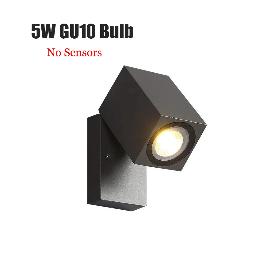 Aplique De Pared Exterior De Diseño Negro Con Sensor De Movimiento IP44 - Boris | Leroy Merlin