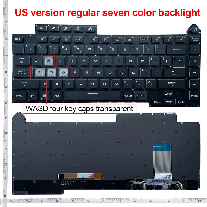 Teclado Retroiluminado dos Eua e do Reino Unido para Asus Rog Strix G15 2023 G513q G513qy G513qm G533 5r G513rc G513rm G513rw G513qr G513qe G513im G513