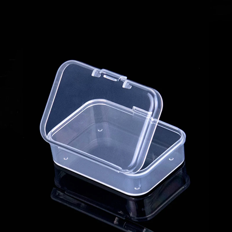 Mini Rectangular Translucent Storage Box Container