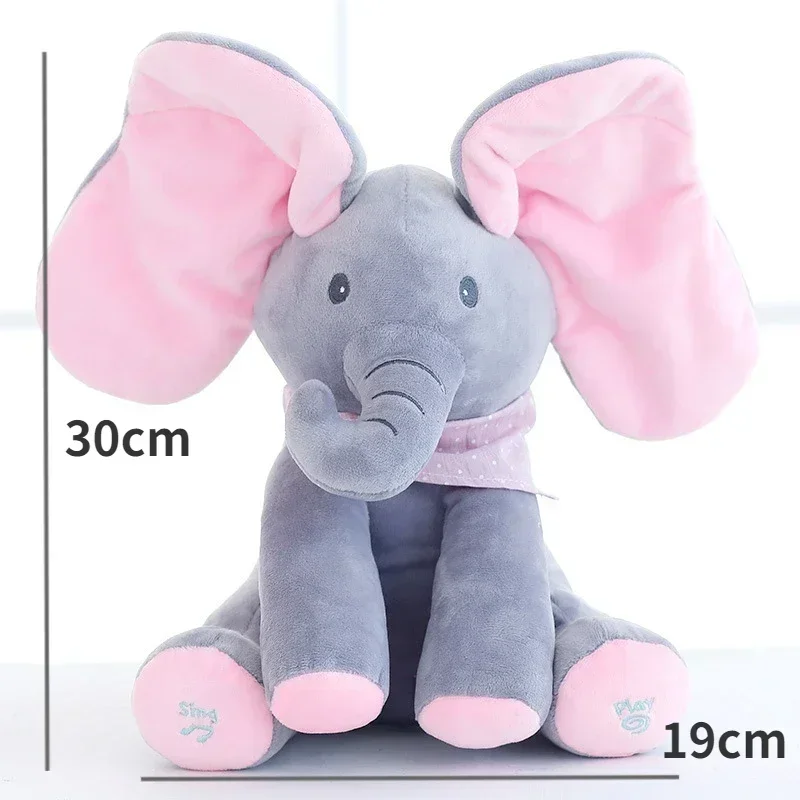 New Hide-and-seek Elephant Plush Toy Baby Hide-and-seek Game Toy Singing Interactive Musical Toys Gifts