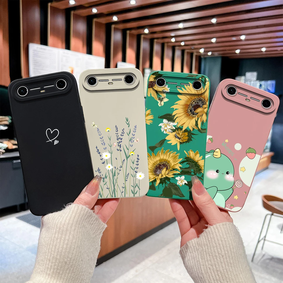 Fashion Love Heart Soft Smooth Liquid Silicone Phone Case Cover for Tecno Pova / Spark Slim
