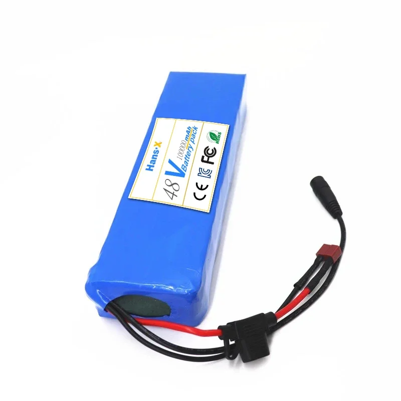 E-bike Battery Pack 48v 100Ah 18650 Lithium Ion Battery Pack 13S2P Bike Conversion Kit Bafang1000w and 54.6V 2A Charger+ Plug